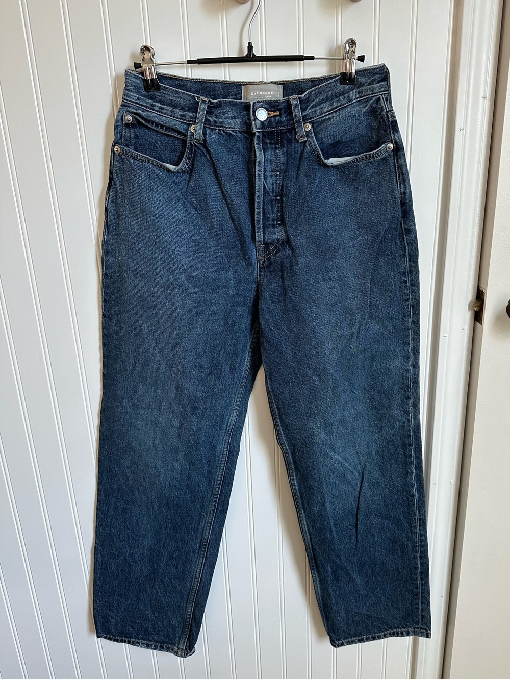 Everlane The 90s Way-High Jean Organic Cotton Button Fly Straight Leg 27